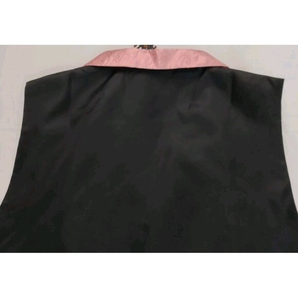 Dibangu Men Suit Vest Silk Pink Waistcoat and Tie Pocket Square Size XXL - Picture 8 of 11